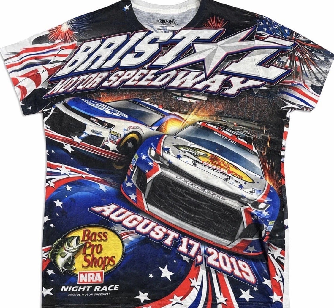  Bristol Motor Speedway NASCAR Night Race Shirt M Bass Pro Shops …