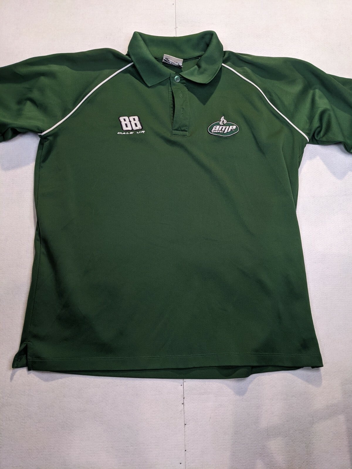 Amp Energy #88 Dale Jr Green Polo Shirt Nascar Mens size XL