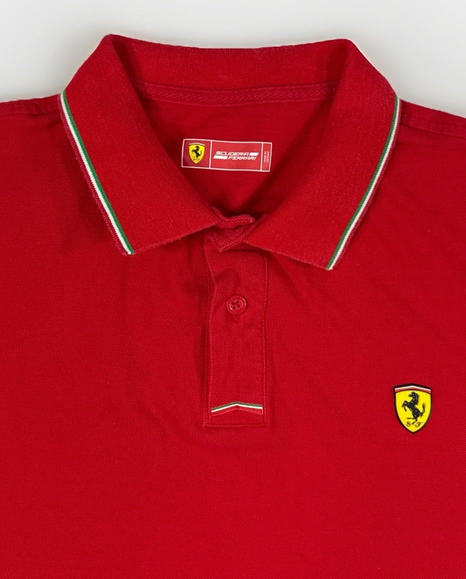 Scuderia Ferrari F1 Race Polo Shirt Mens M (21.5x26) Official Product *See Pics