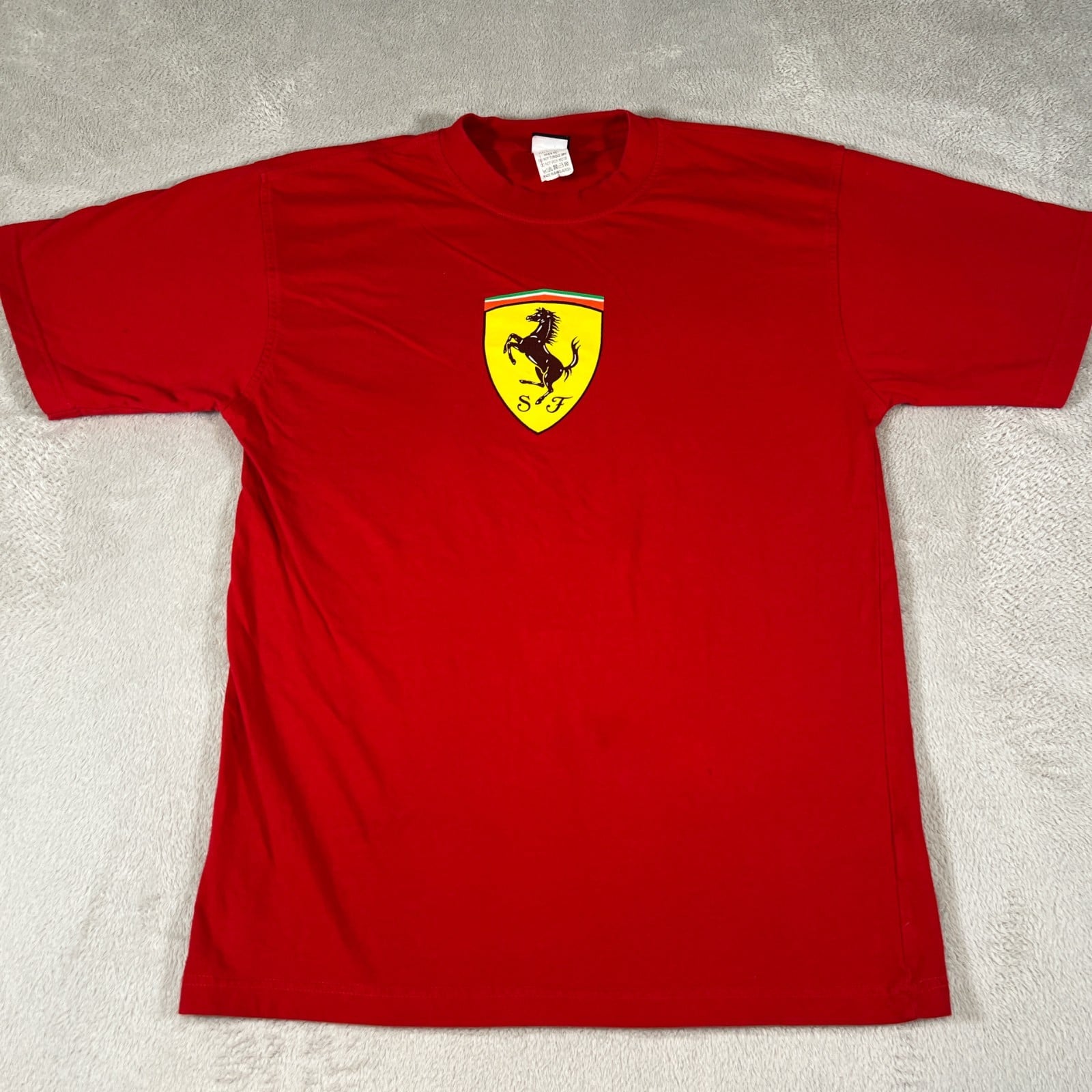 Vintage 2002 Ferrari Racing F1 Logo Red T-Shirt Official Licensed Product Medium